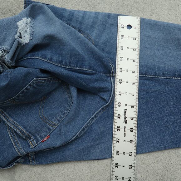 Levi's Jeans Women's Size 31 Blue Mid-Rise Boyfriend Denim 27" Inseam Distressed - Picture 7 of 16